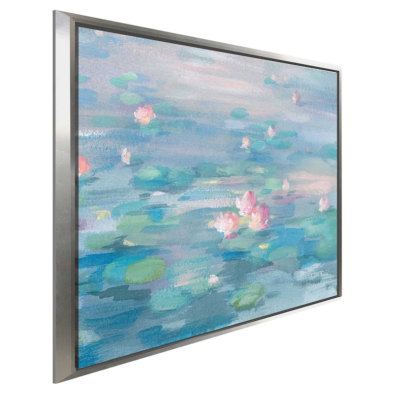 "Sunrise Waterlilies Crop" Print on Floating Canvas