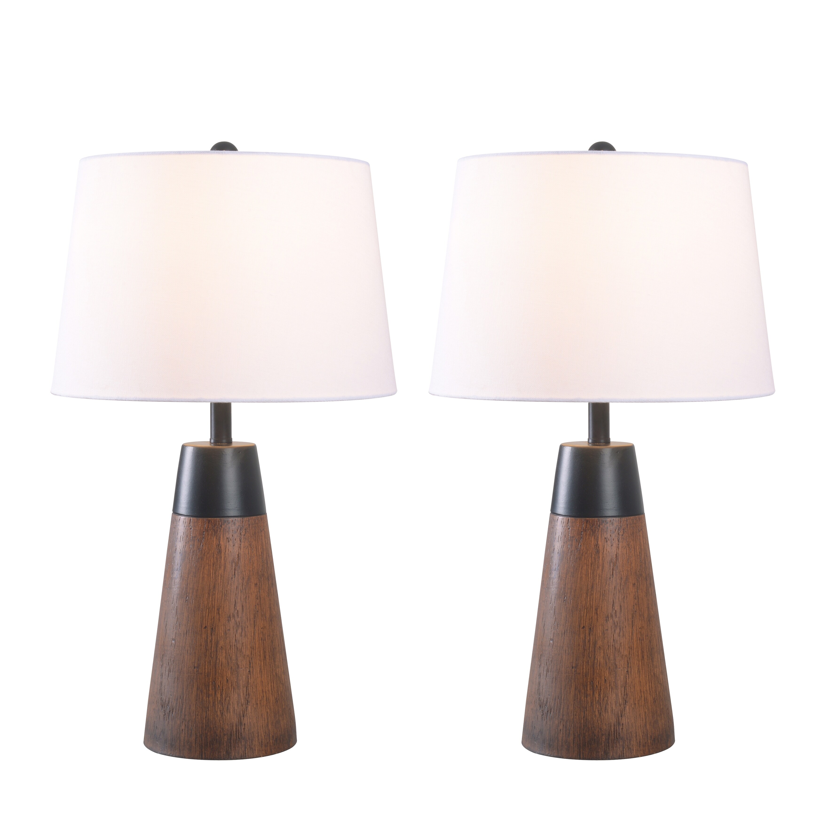 Palma Black and Dark Wood Grain Accent Lamp 2 Pack 12 x 21 Bed Bath Beyond 33081633