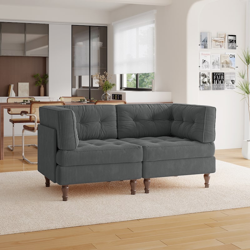 Madison Oversized Upholstered Corduroy Modular Sectional Sofa