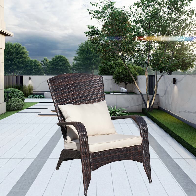 Patio Chair with Cushions - Brown