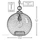 preview thumbnail 6 of 5, Luxury Vintage Smoky Blue Bubble Glass Pendant Light, 14"H x 12"W, with Olde Bronze Finish by Urban Ambiance