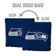 preview thumbnail 4 of 3, Seattle Seahawks NFL Dual Sided Pro Stop & Slide Cornhole Bags