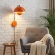 preview thumbnail 1 of 6, Modern Mid-Century Art Flower Bud Wall Sconces Sleek Plug in Wall Light Fixtures Orange