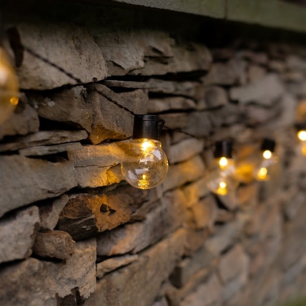 SOCIALITE Solar Powered LED Patio Bulb String Lights. Opens flyout.