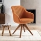 preview thumbnail 38 of 56, Art Leon Modern Wood Swivel Chair with Oak Legs Caramel
