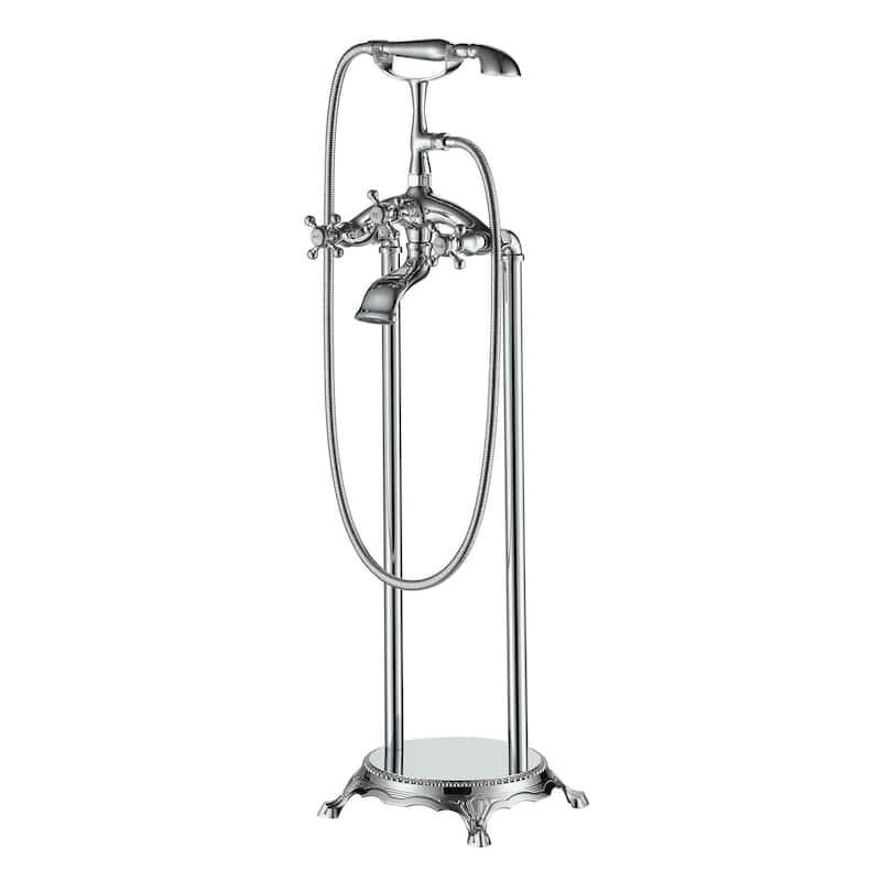 3-Handle Luxury Claw Foot Freestanding Tub Faucet