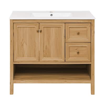 Chateau 36" Bathroom Vanity In Natural Oak