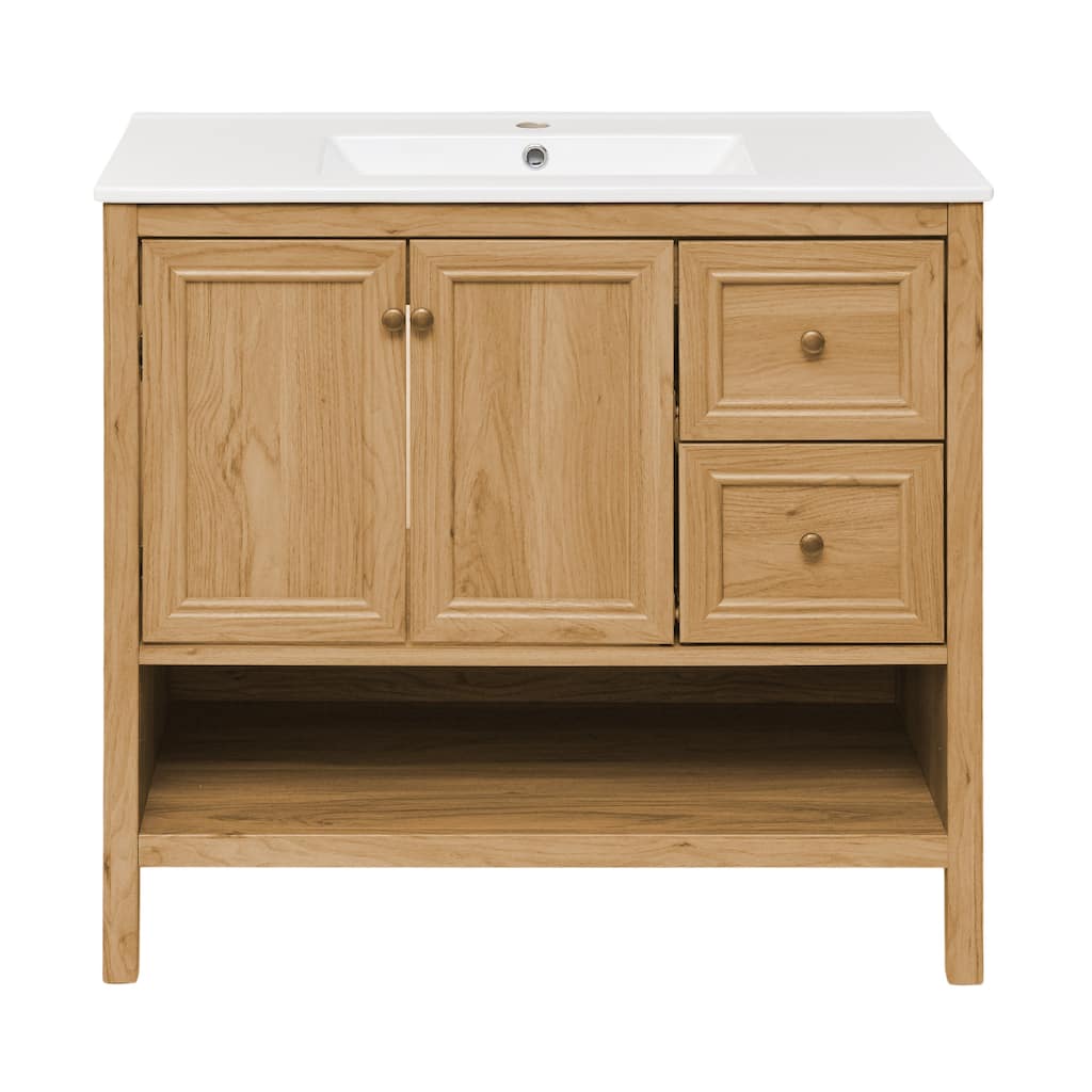 Chateau 36" Bathroom Vanity In Natural Oak