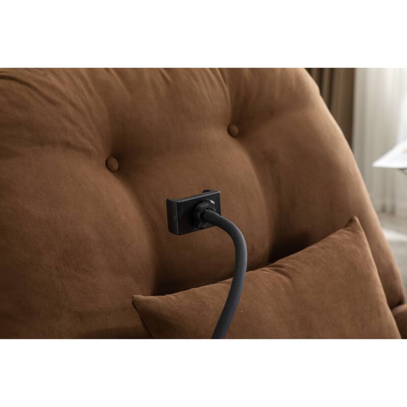 Power Recliner Swivel Chair With USB Charger