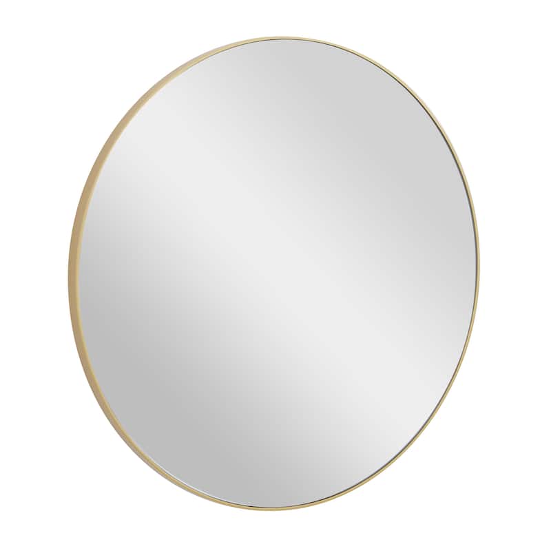 Black, White or Gold Wood Wall Mirror with Thin Frame