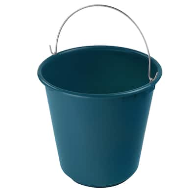 Plastic Pail with Handle 11.5 Quart (2.8 Gallon Bucket)