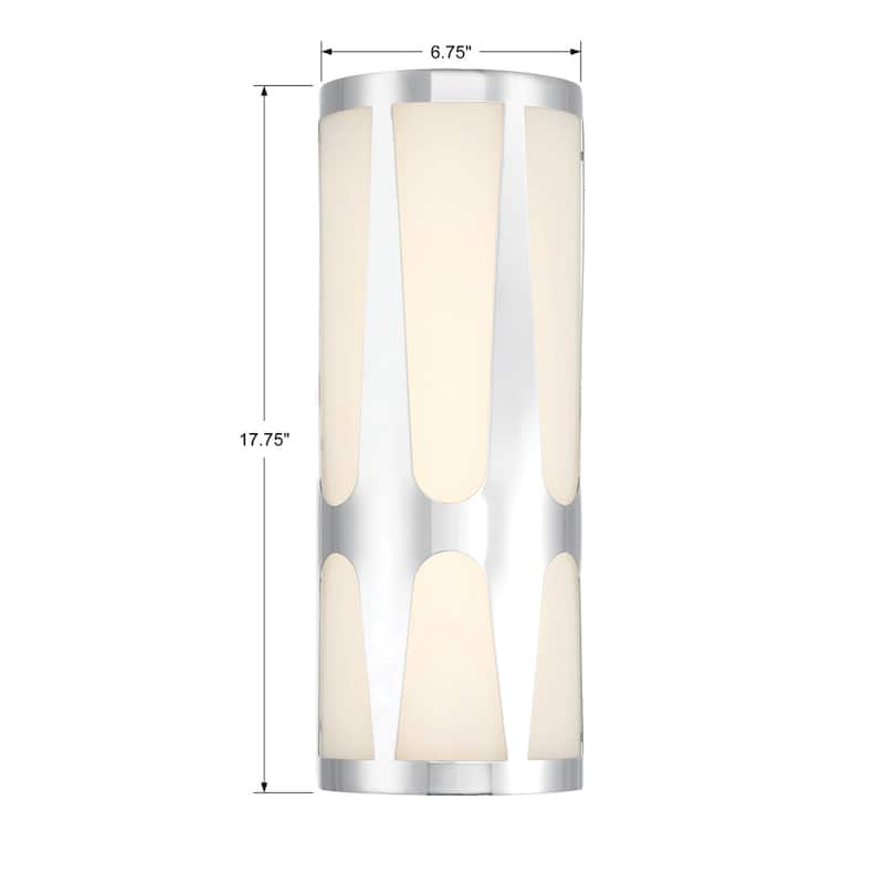 Royston Integrated LED Polished Chrome Sconce