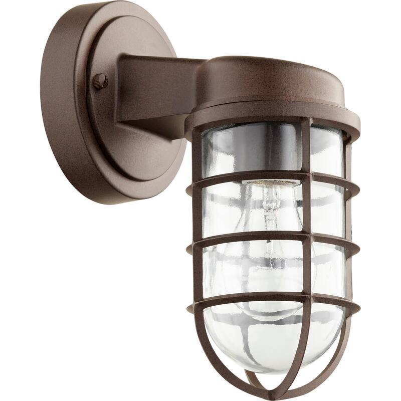 Quorum International Belfour Single Light 10" Tall Outdoor Wall Sconce - Oiled Bronze