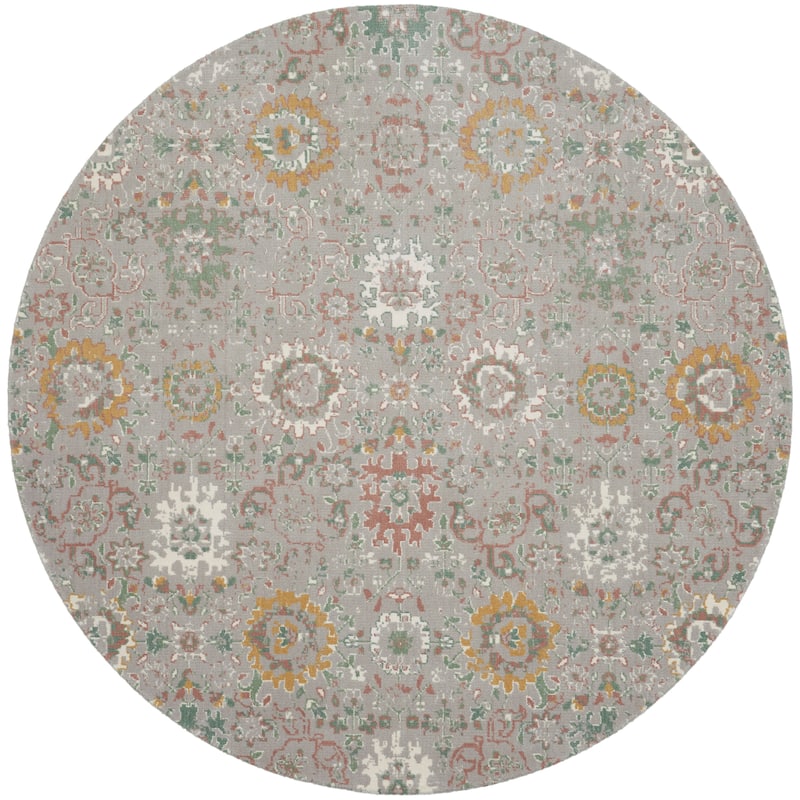 Nourison Twilight Area Rug - 8' Round - Grey/Multi - Rectangle