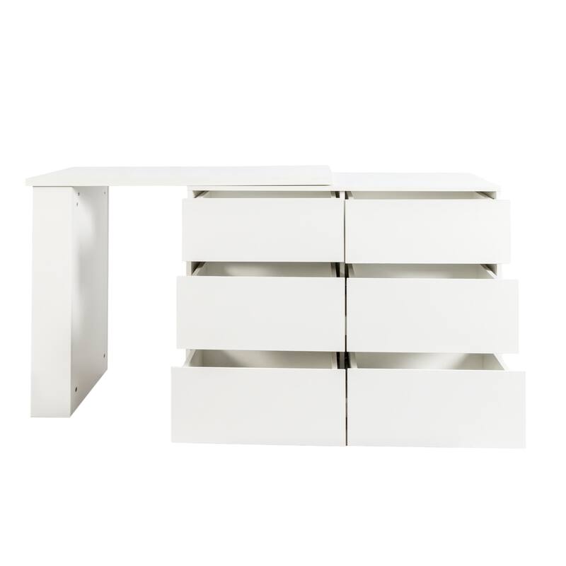 The Executive L-Shaped Workstation - Modern Corner Desk with Reversible Storage & Built-In Drawers