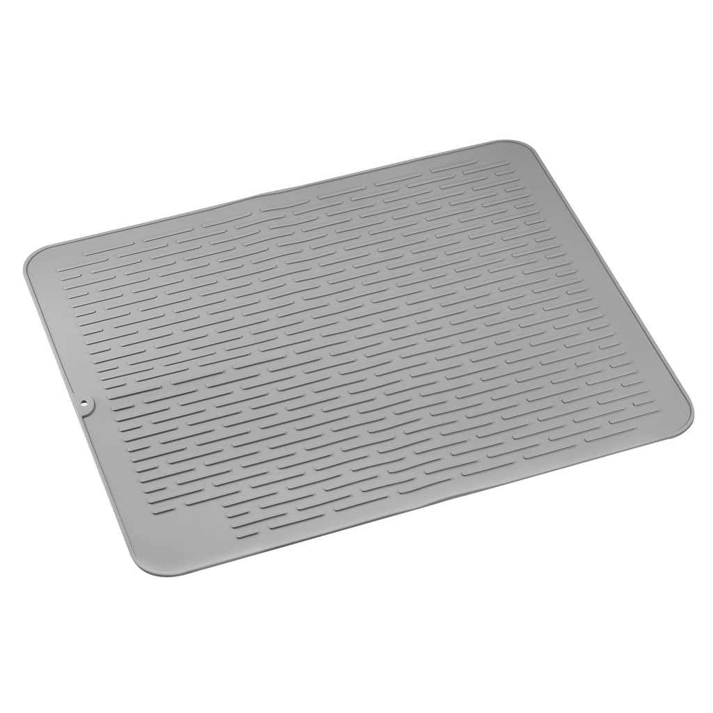 Silicone Dish Drying Mat Drainer Mat Kitchen Drying Board Pad 58x46cm - 58 x 46 x 0.5cm