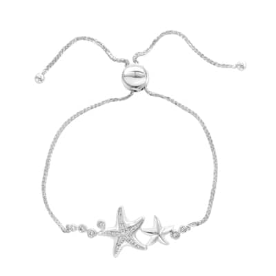 EFFY 14K White Gold Diamond Starfish Bracelet