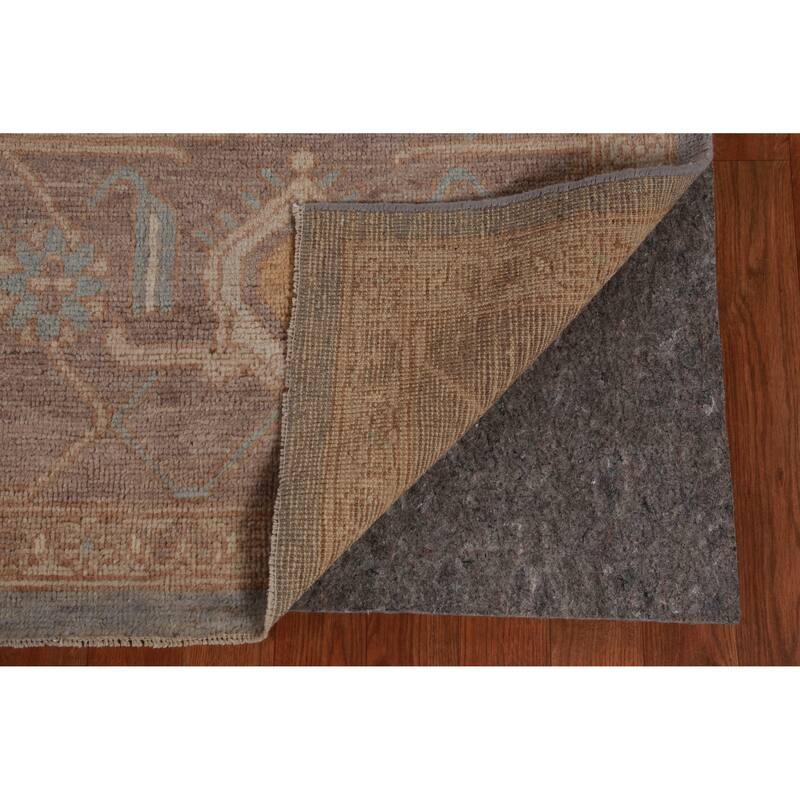 Hand Knotted Oriental 100% Wool Carpet Transitional Medallion Greys & Charcoal Oushak Area Rug - 14' 3'' X 10' 0''