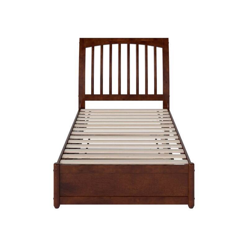 Roslyn Platform Bed with Panel Footboard and Twin Trundle