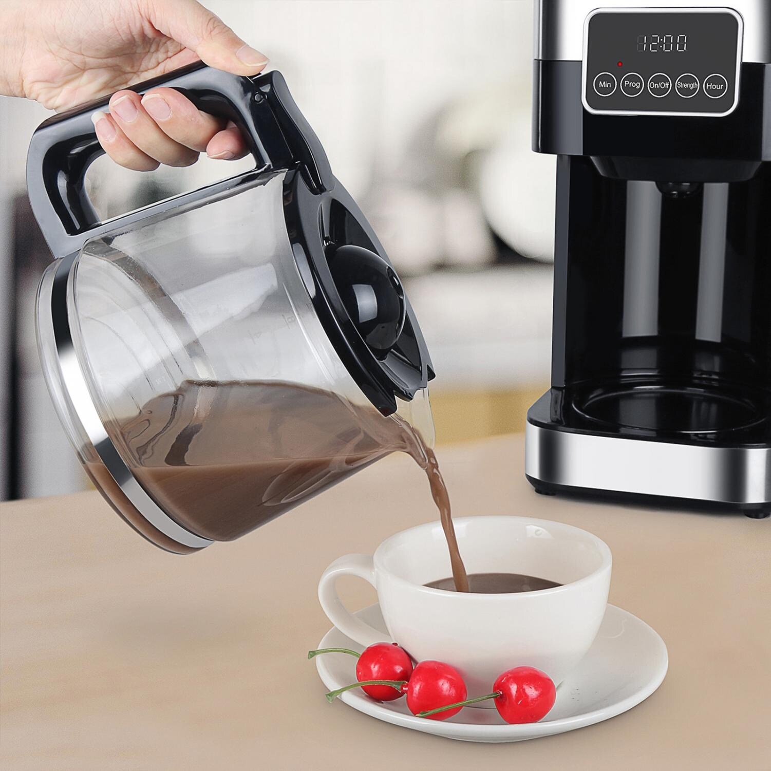10 Cup Drip Programmable Coffee Maker with Glass Coffee Pot - Bed Bath &  Beyond - 35560733