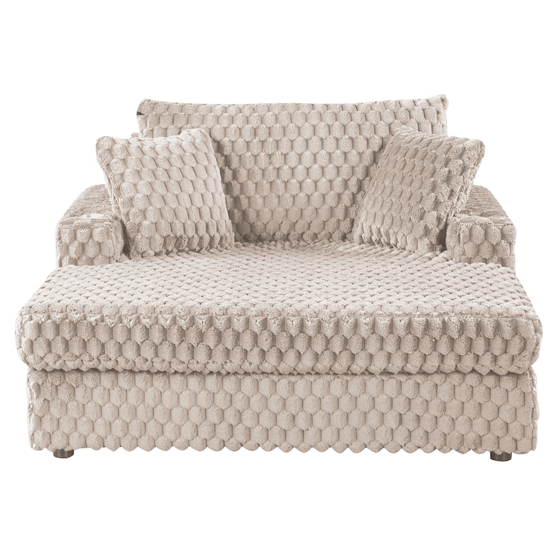 Modern Soft Indoor Chaise Lounge Couch Sofa Bed with Pillows