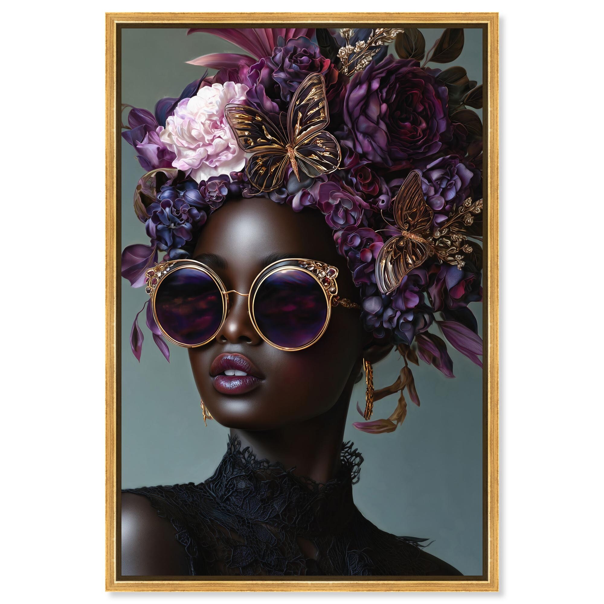 Floral Beauty II Glam Wall Decor Canvas Print by Art Remedy