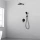 Clihome 5-Spray Patterns 10 in. Wall Mount Dual Shower Heads