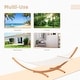 preview thumbnail 7 of 7, Outsunny 1-Person Hammock with Stand Set for Outside & Inside, 154" x 47" Wooden Frame, Cotton Fabric Bed, Safety Cords