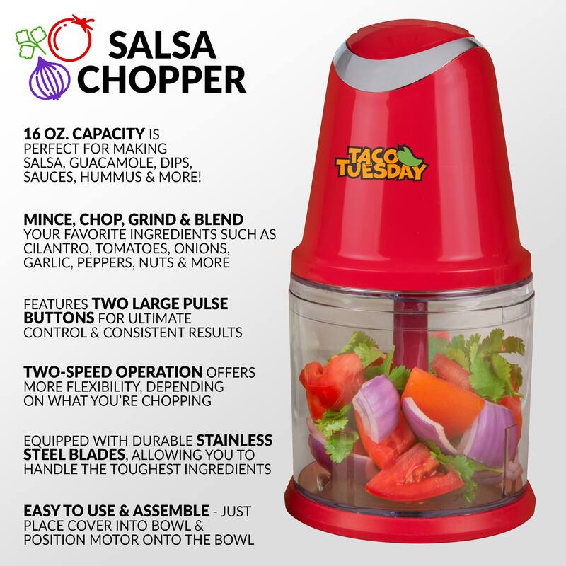 Taco Tuesday TTCHP2RD Salsa & Guacamole Chopper