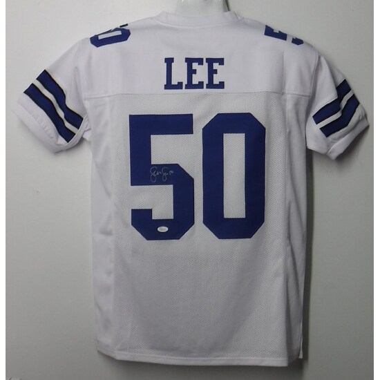 Sean Lee Autographed Dallas Cowboys Size XL White Jersey JSA