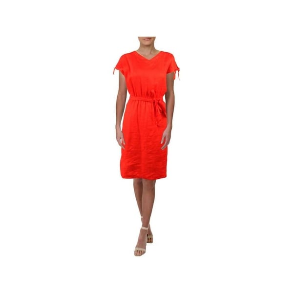 knee length shift dresses with sleeves