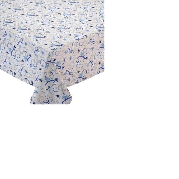 Shop Decorative Blue And White Hanukkah Swirls Square Cotton Tablecloth 52 X 52 Overstock 16742111