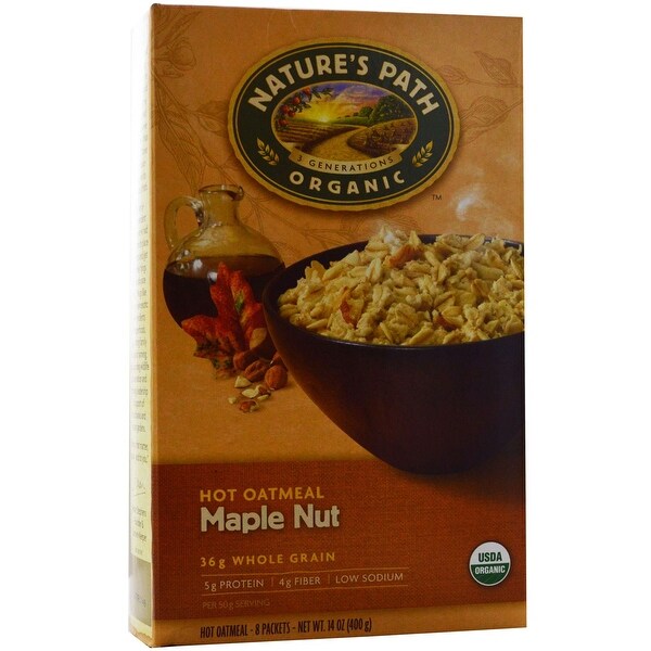 Nature's Path Hot Oatmeal - Maple Nut - Case of 6 - 14 oz.