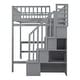 preview thumbnail 14 of 17, Full Size Sturdy Construction & Unique Design Loft Bed with Bookshelf,Drawers,Desk,and Wardrobe,