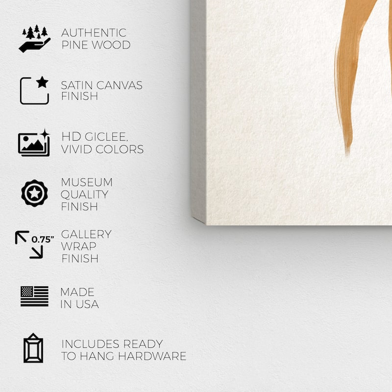Wynwood Studio Canvas Fashion and Glam Tan Line Girls Brown and Light Brown Modern & Contemporary Wall Art Canvas Print