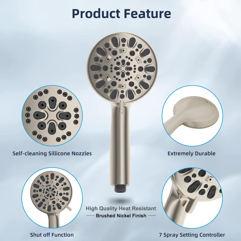 10 Inch Thickness Metal Rainfall Shower Head/Handheld Shower Combo