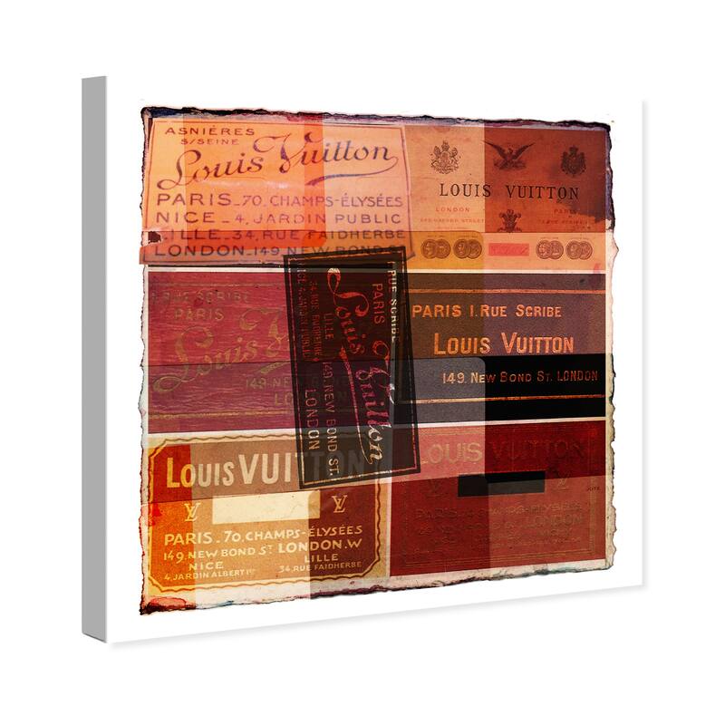Wynwood Studio Prints Fashion and Glam Travel Tags Red and Dark Red Glam Wall Art Canvas Print