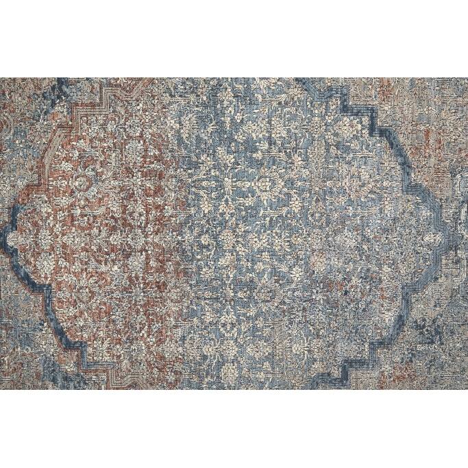 Wejac Power Loomed Floral Traditional Stain Resistant Low Pile with Fringe Area Rug By HomeRoots - 10' Runner