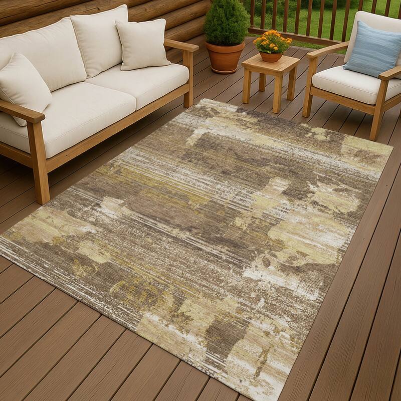 Machine Washable Indoor/ Outdoor Chic Veta Chantille Rug - Clove - 2'6" x 3'10"