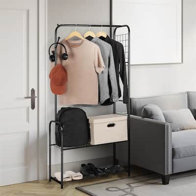 Clothes Rack Metal - 12.6"D x 28.7"W x 61.4"H