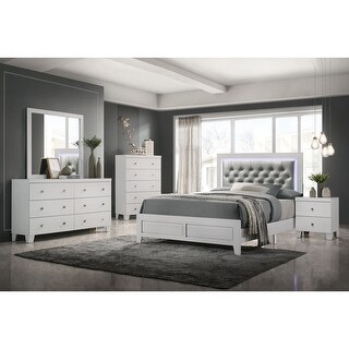Picket House Furnishings Icon King Panel 3PC Bedroom Set in White