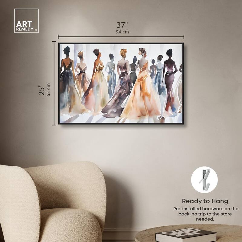 Model Lineup Canvas by Art Remedy