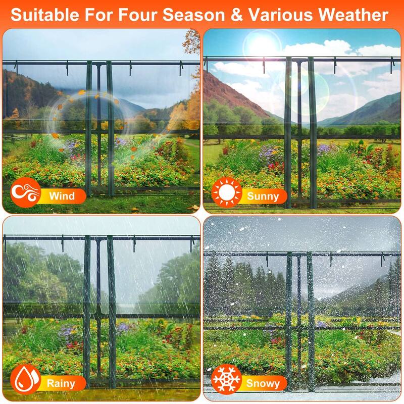 Mini Outdoor Greenhouse for Plants Vegetables Fruits Flowers Portable Garden Greenhouse with Roll-Up Doors - 70.86*33.46*37.4in