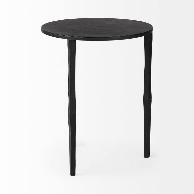 Timothy Ebony Black Iron Side Table