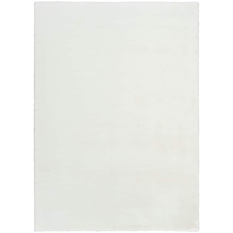 Nourison Soft Plush Faux Fur Indoor only Solid Area Rug - 7'6" x 9'6" - White