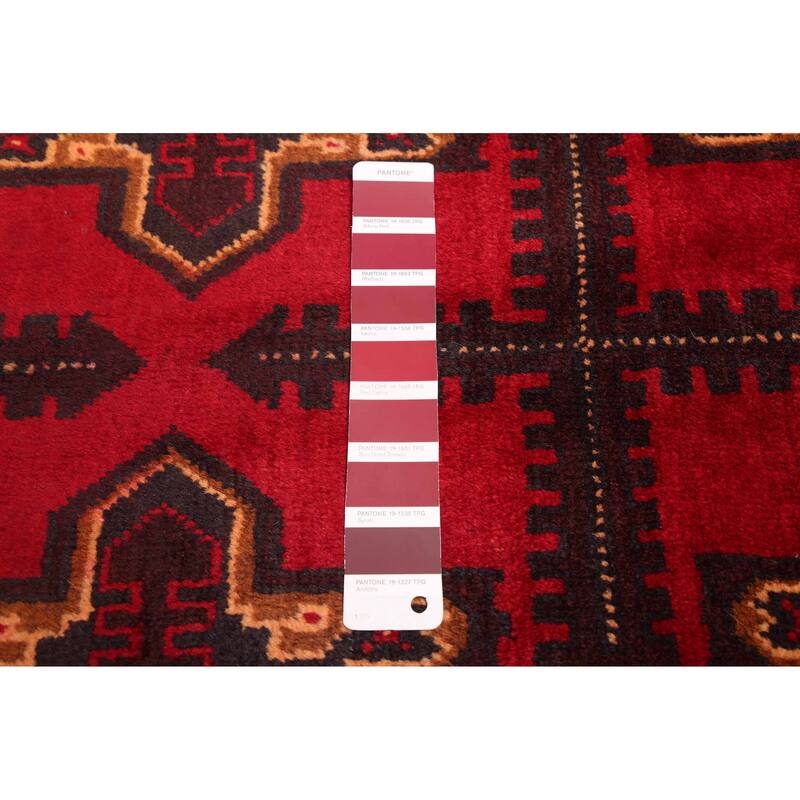 ECARPETGALLERY Hand-knotted Teimani Red Wool Rug - 3'7 x 6'4