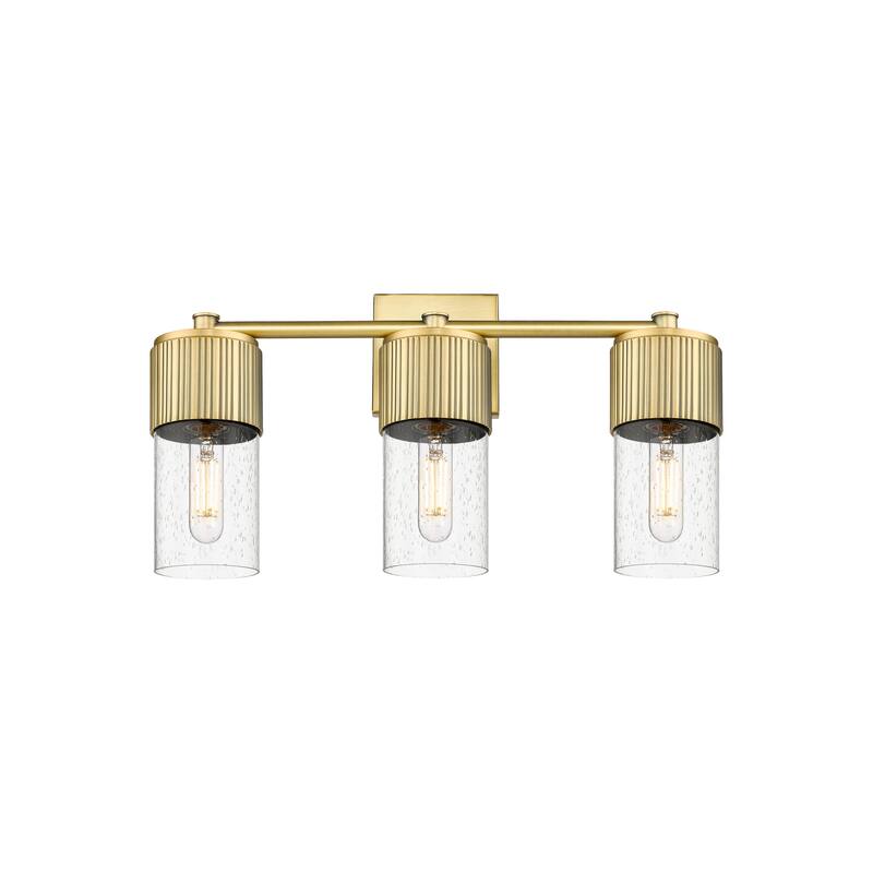 Innovations Lighting 428-3W-10-21 Bolivar Vanity Bolivar 3 Light 21" - Brushed Brass / Seedy
