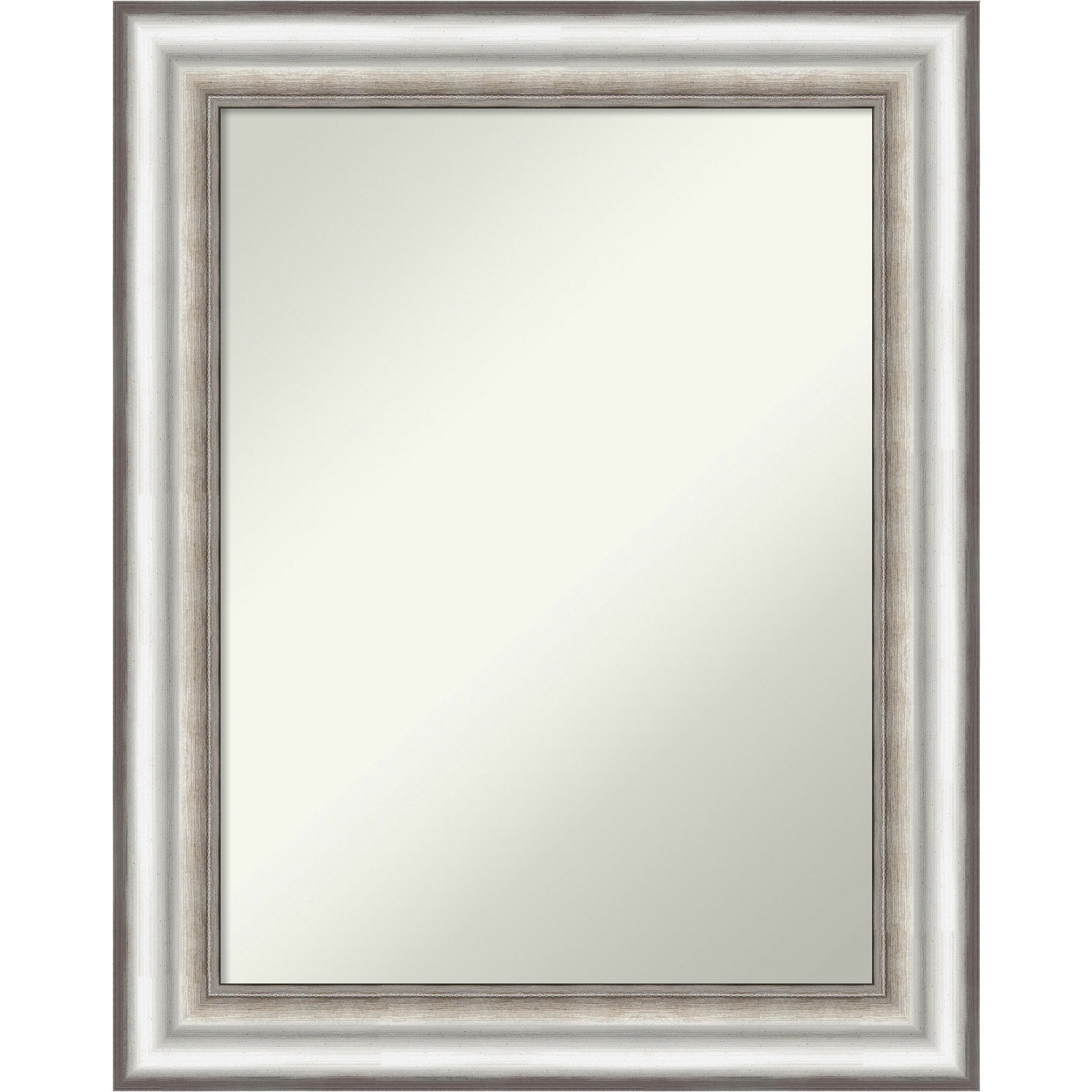 Non-Beveled Bathroom Wall Mirror - Salon Silver Frame