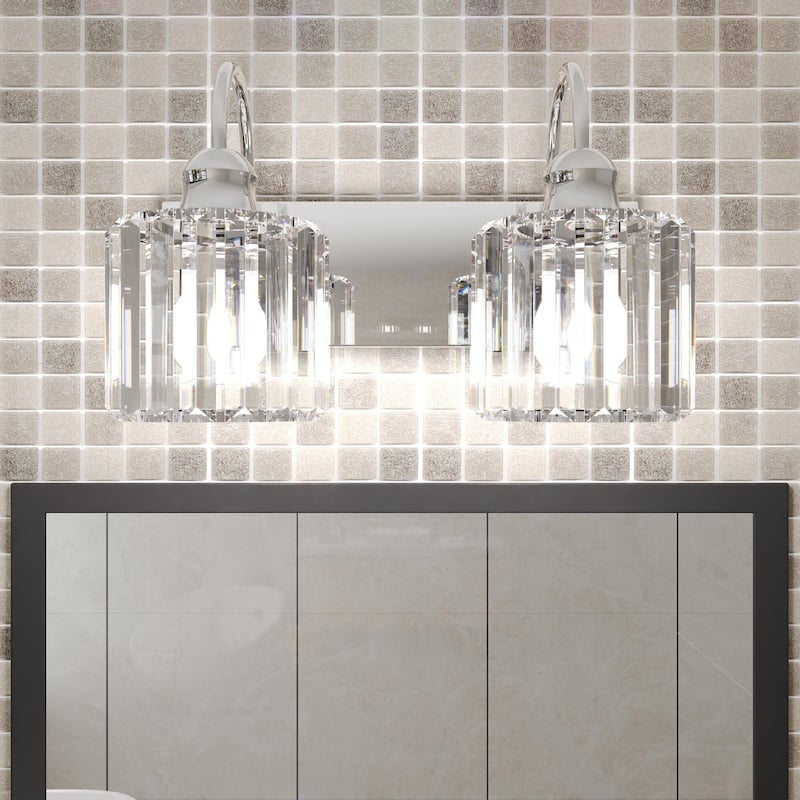ExBrite Modern Silver Dimmable Bathroom Vanity Light