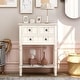 preview thumbnail 20 of 33, Moda Narrow Console Table, Slim Sofa Table with Three Storage Drawers Ivory